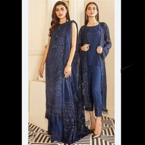 Indian Pakistani 3 Piece Desi Chiffon Suit